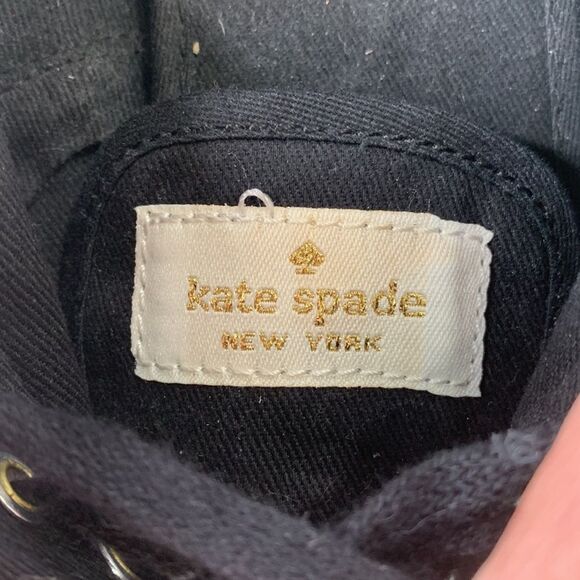 Keds by Kate Spade black woven gold glitter sneakers - Picture 8 of 10